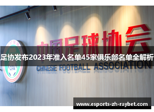 足协发布2023年准入名单45家俱乐部名单全解析